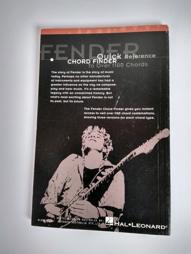 The Fender Chord Finder Paper Back Book Free Shipping