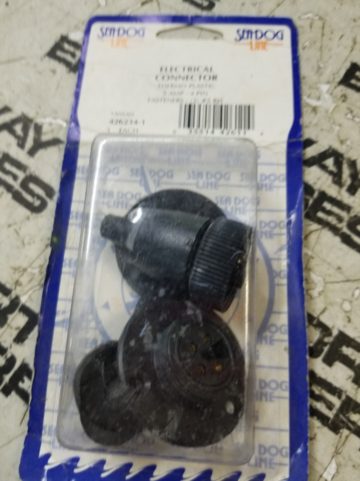 Electrical Connector Thermo Plastic 5 Amp 4 Pin Fasteners 426234-1 Seadog Line - Picture 1 of 1