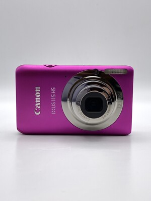 Canon IXUS 115 HS 12.1MP Digital Compact Camera in Pink - Working