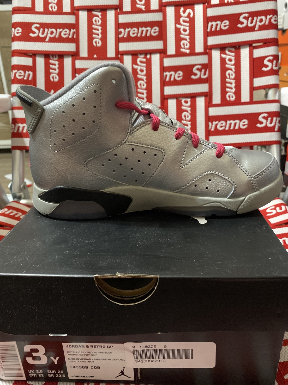 Size 3 Nike Air Jordan 6 Retro PS 