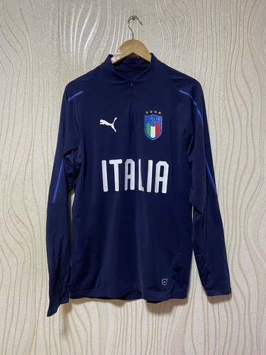 ITALY 2018 FOOTBALL SOCCER TRAINING 1/4 ZIP SWEATSHIRT PUMA