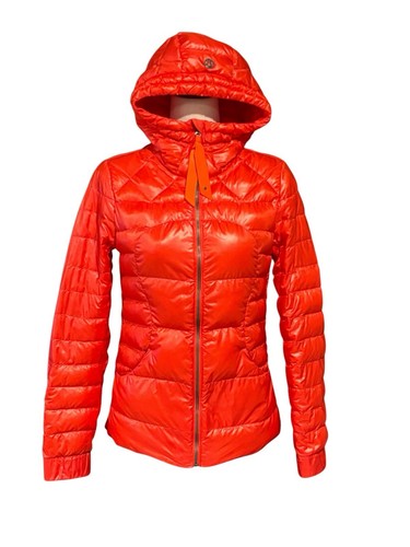 Lululemon フード付きオレンジジャケット Lululemon Fluffin Awesome Goose Down Puffer Jacket Women's 6
