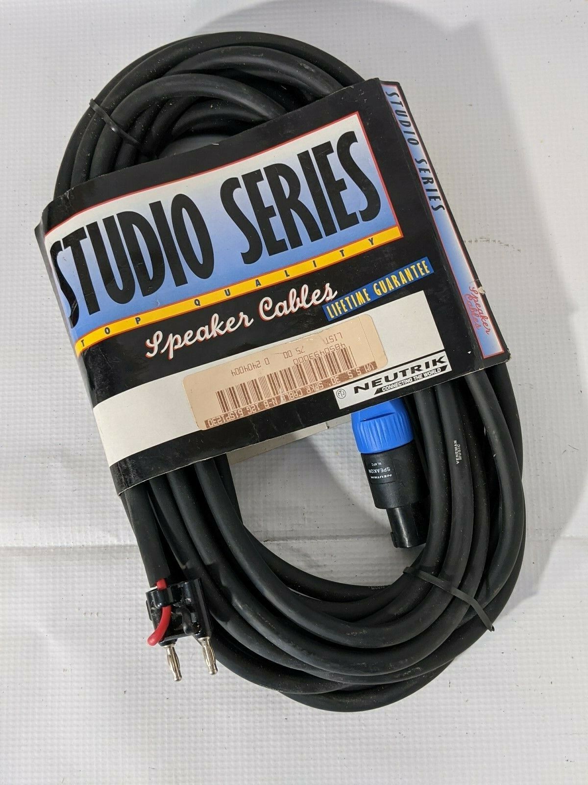 Neutrik Studio Series Speaker Cable 30 Feet 12G N-B NL4FC PT-Q...