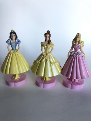 Disney Beauty & the Beast BELLE, AURORA, SNOW WHITE Ballerina PVC toys