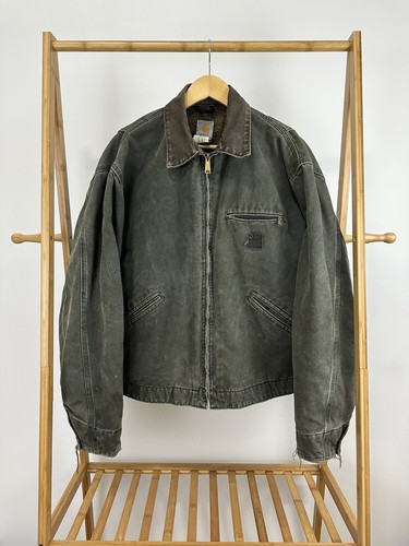 VTG Carhartt Detroit Work WIP Moss Blanket Lined Canvas VTG Carhartt Detroit Work WIP Moss Blanket Lined Canvas