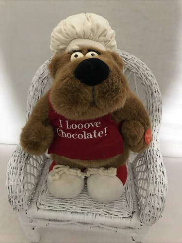 My Favorite Company Dog Plush Apron Brown I Love Chocolate Sneakers Chef Hat