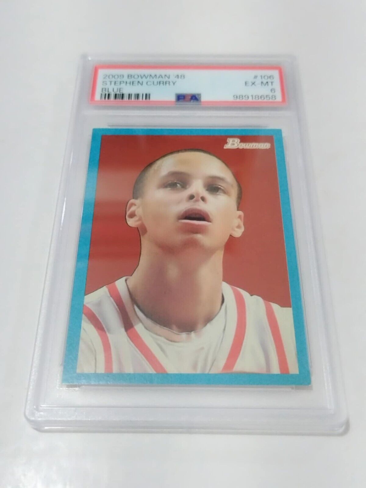 2009-10 BOWMAN'48 BLUE RC #106 STEPHEN CURRY/1948 PSA6 NICE 2009-10 BOWMAN'48 BLUE RC #106 STEPHEN CURRY/1948 PSA6 NICE