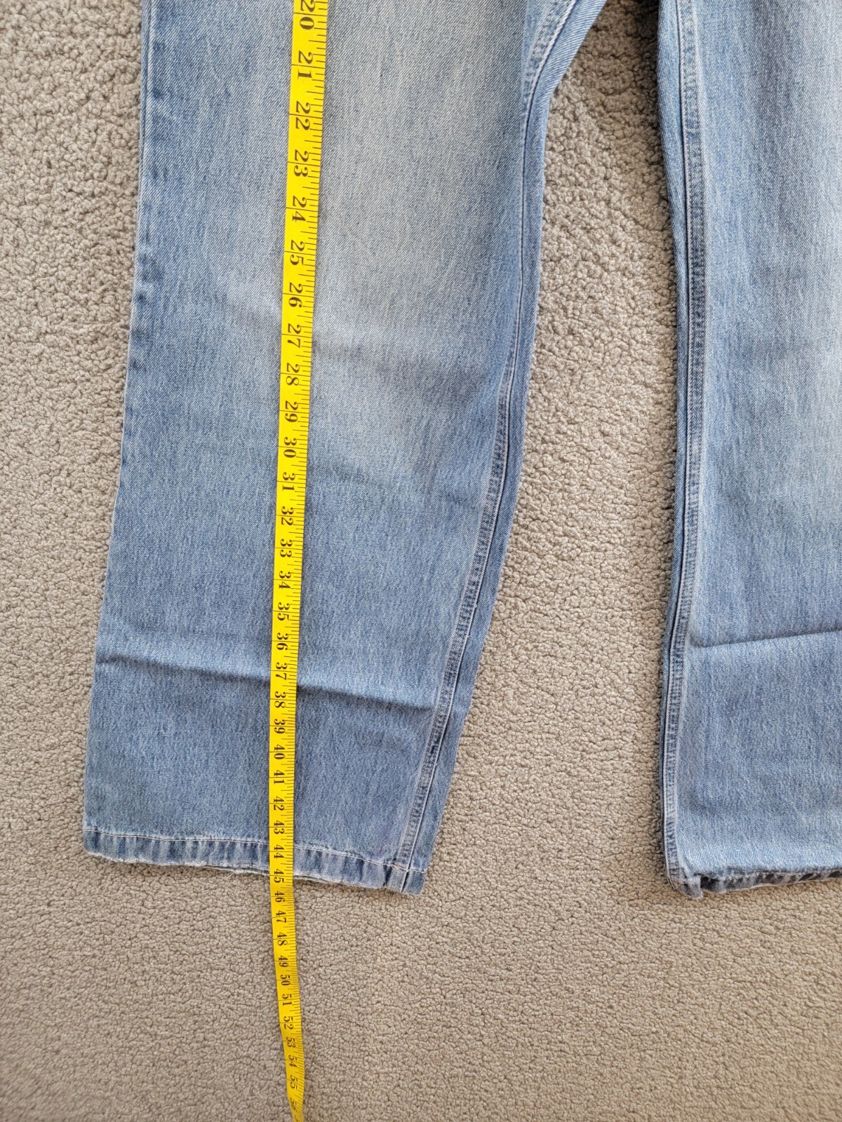 KanCan Hilo Ultra High Rise 90's Flare Jeans Womens 13/30 Medium Blue Button Zip - Picture 9 of 18