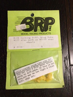 Vintage BRP BUDs 8-32 Locking Diff Wing Nuts RC Pan Car RC10L RC12L RC10 Bolink