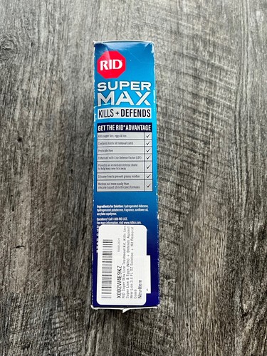 RID Super Max 2 Piece Kit Kills & Defends Lice And Eggs EXP 2/2024 NEW