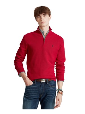 

POLO RALPH LAUREN Мужской красный свитер с длинными рукавами и воротником под горло
