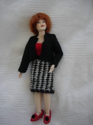 Knitting Patterns for 1:12 scale dollhouse lady doll clothes- modern (set of 3)