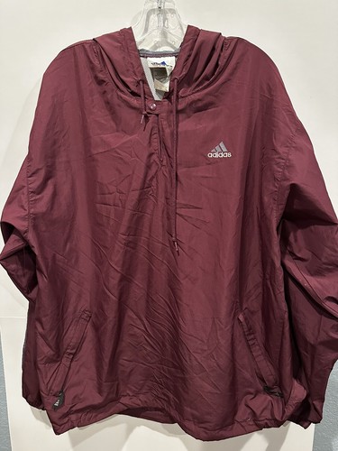 Adidas windbreaker hotsell maroon