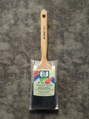 E12807 E&J 3'' Flat Trim Paint Brush 3-1/2'' Black Synthetic Bristle 12'' OAL BN67