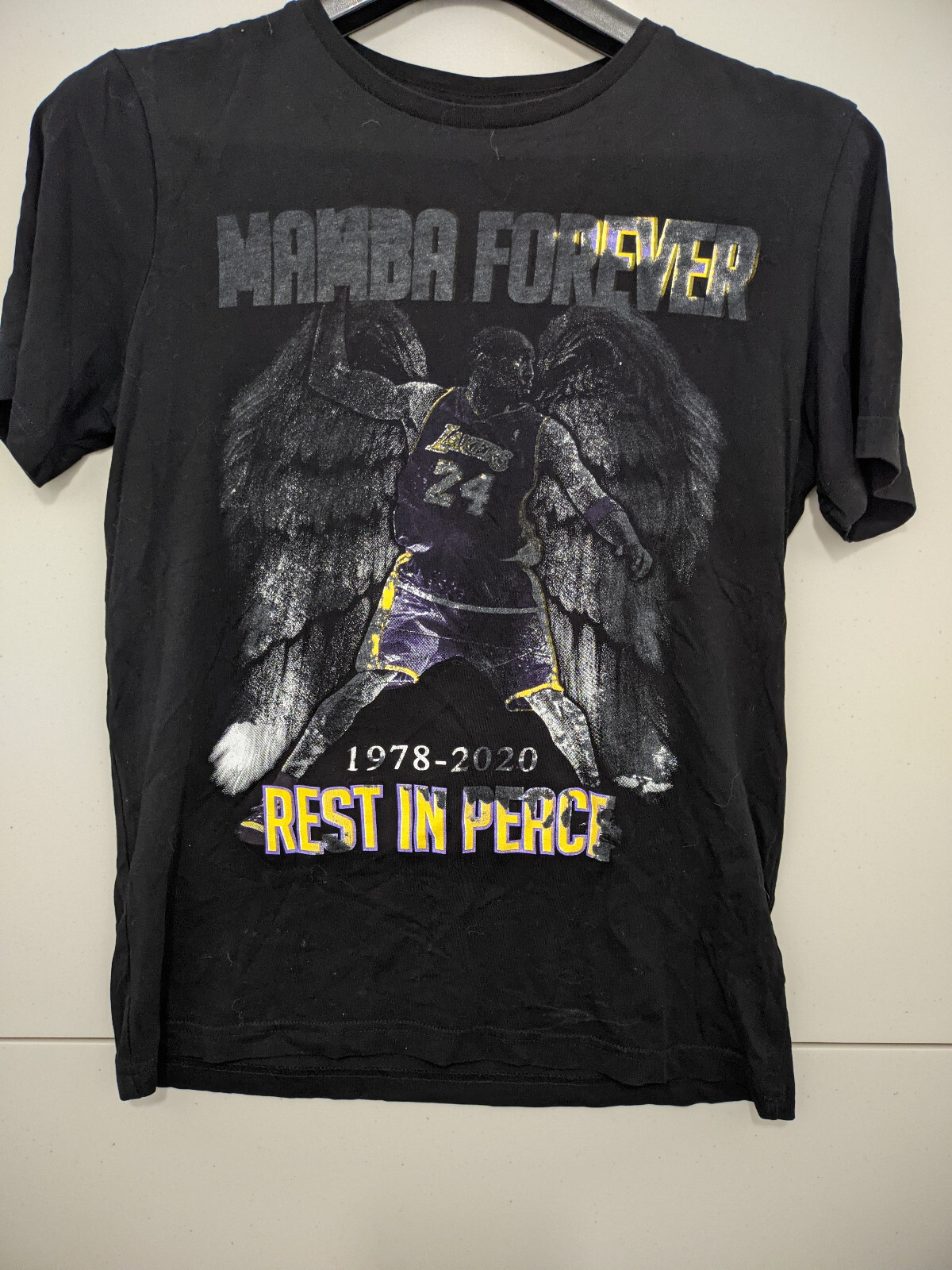 【mnem】Cutout Strap Off Tee H&M x Kobe Bryant Shirt Mens Small Black Memorial RIP Tee 2