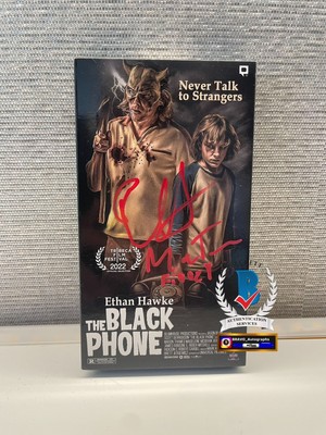 Ethan Hawke Signed VHS Tape The Black Phone Beckett COA