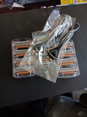 12 Original Dorco Pace 6 Razor Cartridges w/6 Precision Blades , 2 HANDLES
