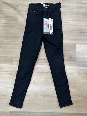 Bull-it Women's Jeggings 6 Fury II SP45-A Motorcycle Skinny Black Knee Pad