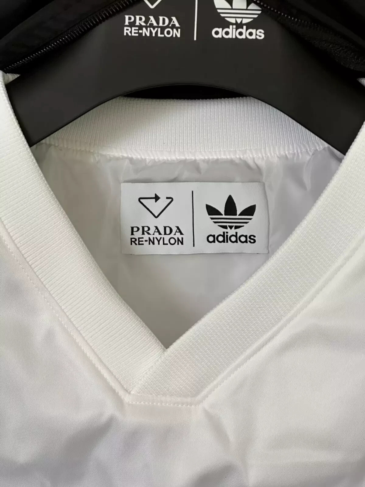 Pre-owned Prada Adidas X  Re-nylon Sweatshirt Jacket White Sweater Men's Size M