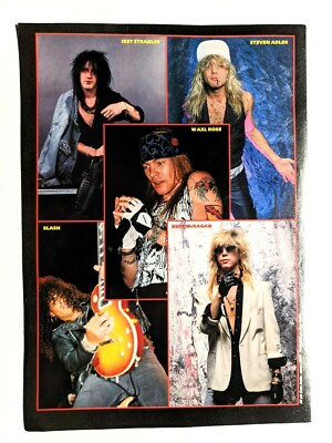 GUNS N ROSES / 1980'S 3 PAGE THE STORY OF GUNS N ROSES MAGAZINE ARTICLE COMPLETE