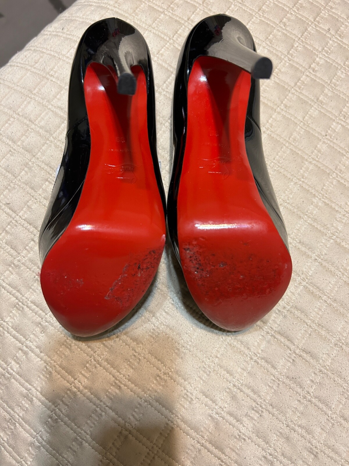 Christian Louboutin ブラックハイヒール Size 38 Miss Z - 60 mm Pumps - Patent calf leather - Black - Women