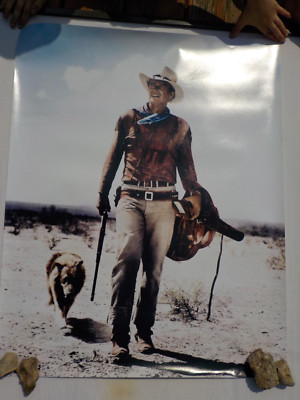 JOHN WAYNE PHOTOGRAPH 24X36 INCHES COWBOY WESTERN HERO POSTER SIZE PICTURE CELEB