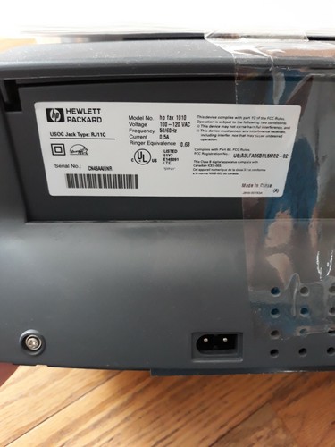 Used HP 1010 Fax Machine Hewlett Packard With User Manual
