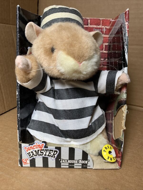 Vtg 2001 Gemmy Dancing Hamster Jailhouse Rock [DEAD BATTERIES] NEW in BOX