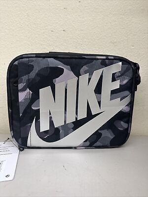 Nike Boy's Futura Fuel Pack Lunch Box Insulated Hard Shell Black Camo School