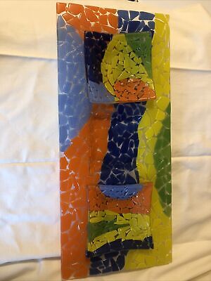 IGlass Fused Art Glass Divided Tray 15.75" Two Matching 