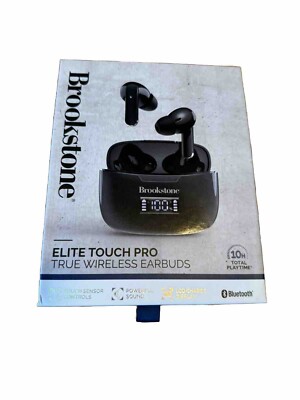Brookstone Elite Touch Pro Wireless Earbuds 