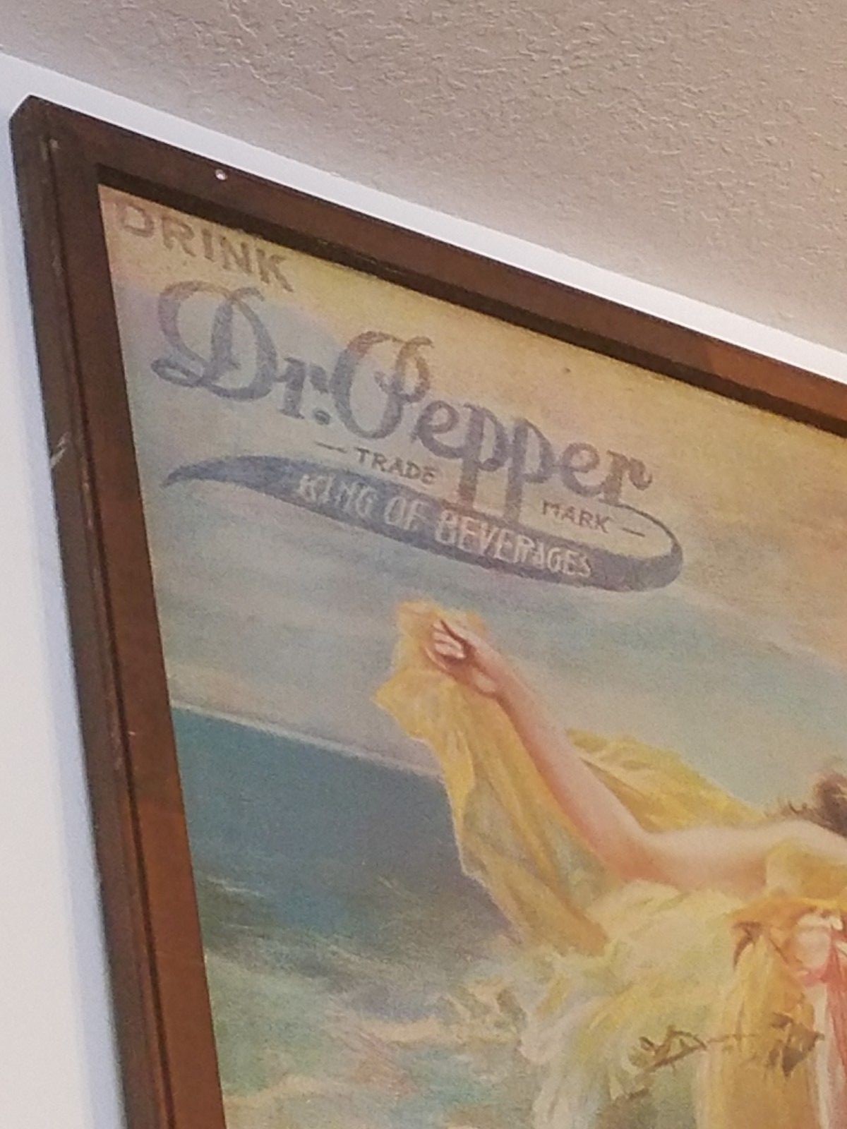 Antique Dr. Pepper Advertisement Framed 1 of a Kind 1940s from Waco TX