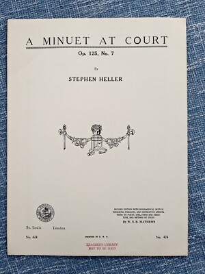 A Minuet At Court Op 125 No 7 by Stephen Heller (Art Publication Society 1939)