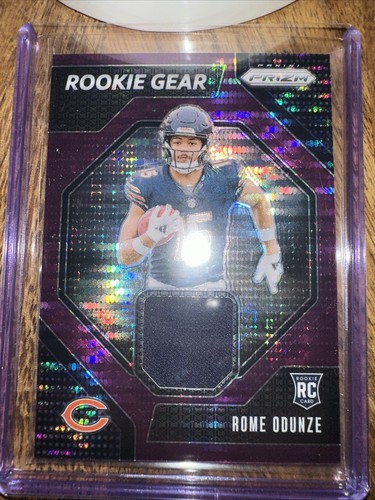 2024 Panini Prizm Rome Odunze Rookie Gear Jerseys Patch SP RC Neon