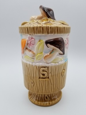 Tilso Vintage Mushroom Ceramic Salt Shaker Hand Painted XLarge MCM