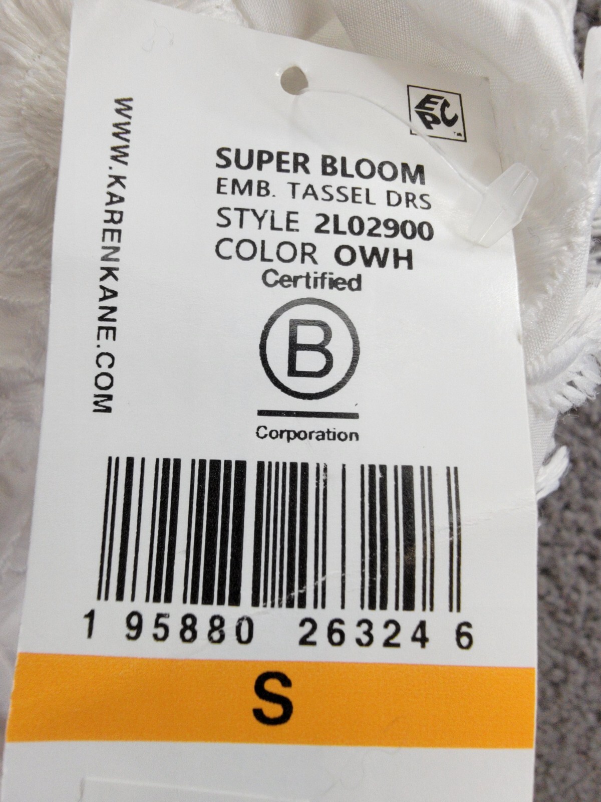 Karen Kane Embroidered Tassel Shift Dress Women's S Off White Pullover Style - Picture 16 of 16