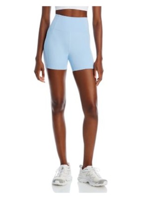 GIRLFRIEND COLLECTIVE Womens Light Blue High Compression Active Wear Shorts XXS