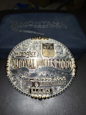 Montana Silversmith 2008 NFR 50th Anni Limited Edition #1555 Of 5000 Belt Buckle