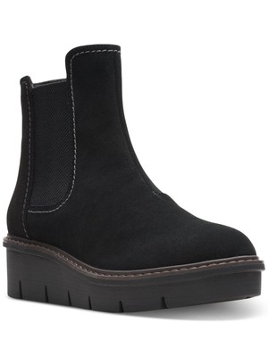 Женская обувь CLARKS COLLECTION черного цвета Goring Airabell с круглым носком на танкетке Chelsea 9 W