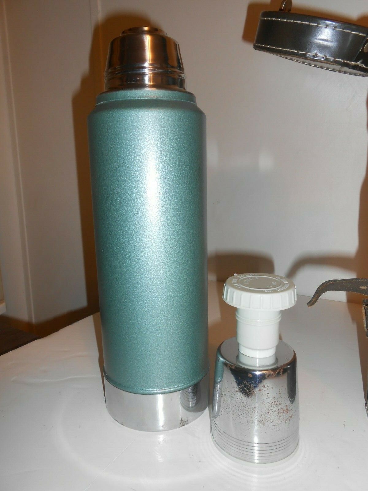 Aladden Stanley thermos with leather case