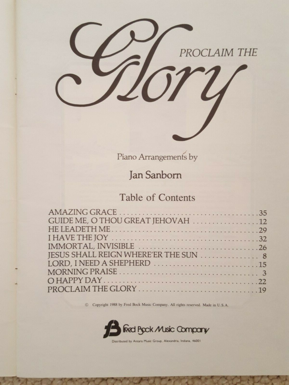 Two piano solo books (hymns) arranged by Jan Sanborn