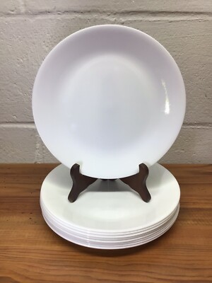 Set of 9 NEW - Vintage Corelle WINTER FROST WHITE Salad Lunch Plates 8 1/2''- NEW