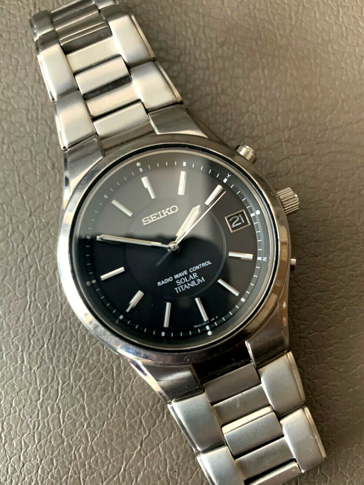 EXCELLENT SEIKO 7B42-0AN0 TITANIUM SOLAR RADIO WAVE CONTROL EXCELLENT SEIKO 7B42-0AN0 TITANIUM SOLAR RADIO WAVE CONTROL