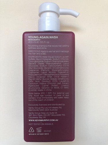 Kevin Murphy 13.5 oz Young Again Shampoo Wash & Conditioner Rinse 400 ml - DUO