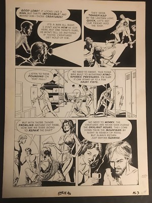 EERIE #46 PLANET OF THE WEREWOLVES ORIGINAL ARTWORK BY REED CRANDALL COMP.9 PGS