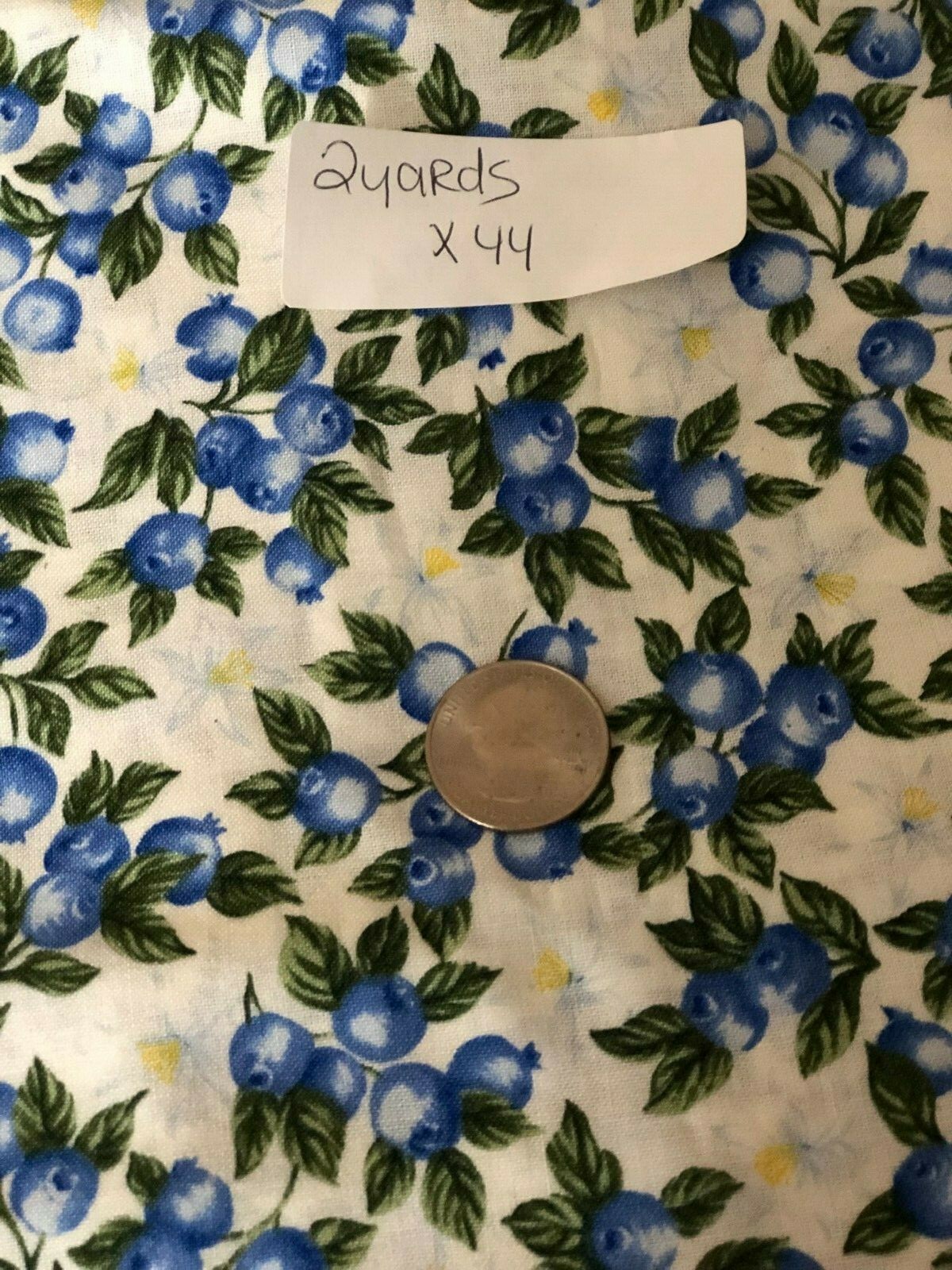 FABRIC 4 YARDS TOTAL  BLUEBERRY AND LEMONS