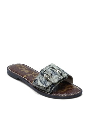 

Женские бежевые шлепанцы SAM EDELMAN со змеиным принтом Granada, Бежевый, G9358LA