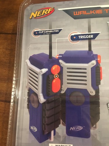 Nerf Kids Walkie Talkie N-Strike Features 1000 Feet Range Built in Clip Set of 2