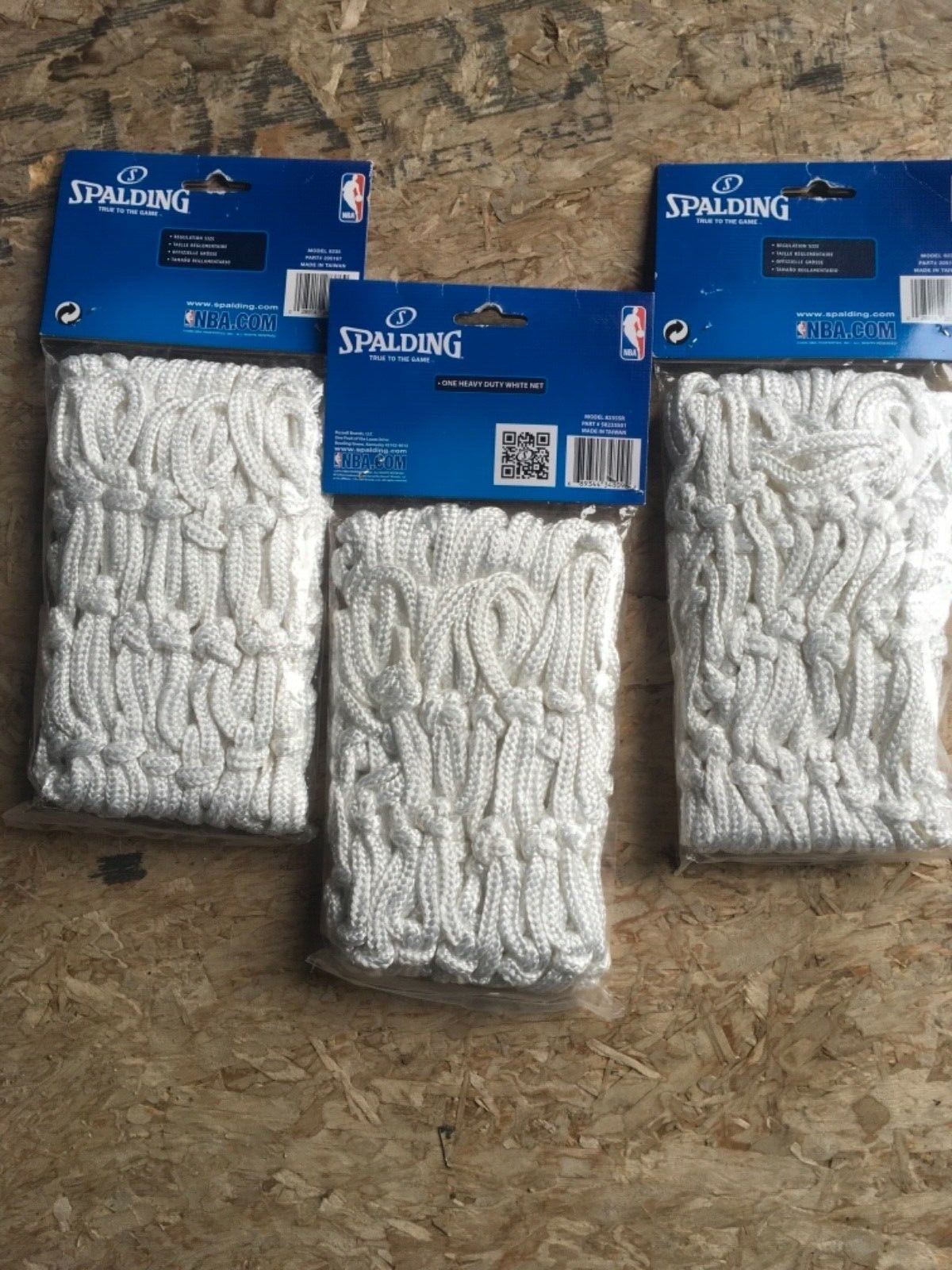 Lot of 3 Spalding Heavy Duty Basketball Net NBA New White