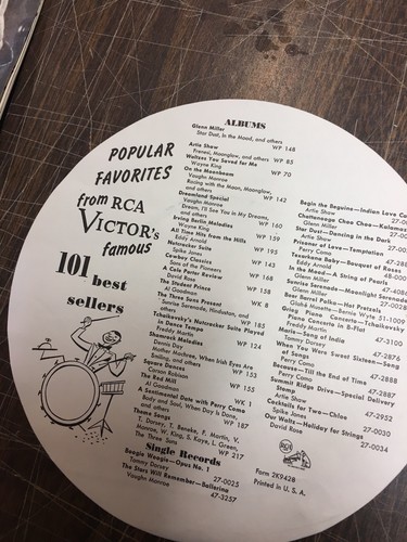 Phonograph record related neat stuff 1950s